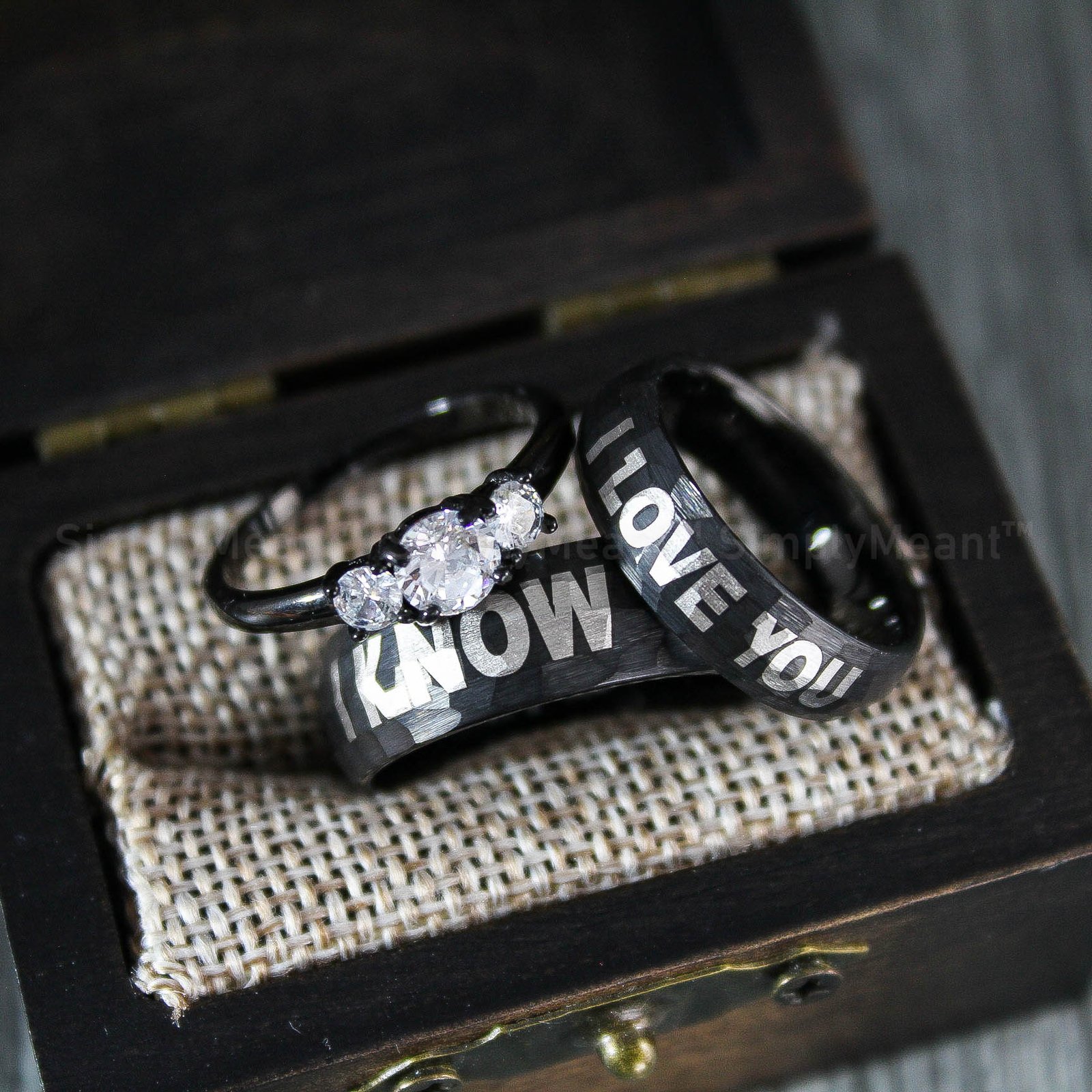 IMG_2177 I Love You I Know Wedding Rings, Star Wars Wedding Rings, Star Wars Jewelry, Star Wars Rings - Image 1