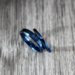 Blue Wedding Bands, Matching Couple Rings, Blue Wedding Rings, Blue Tungsten Rings, Blue Rings