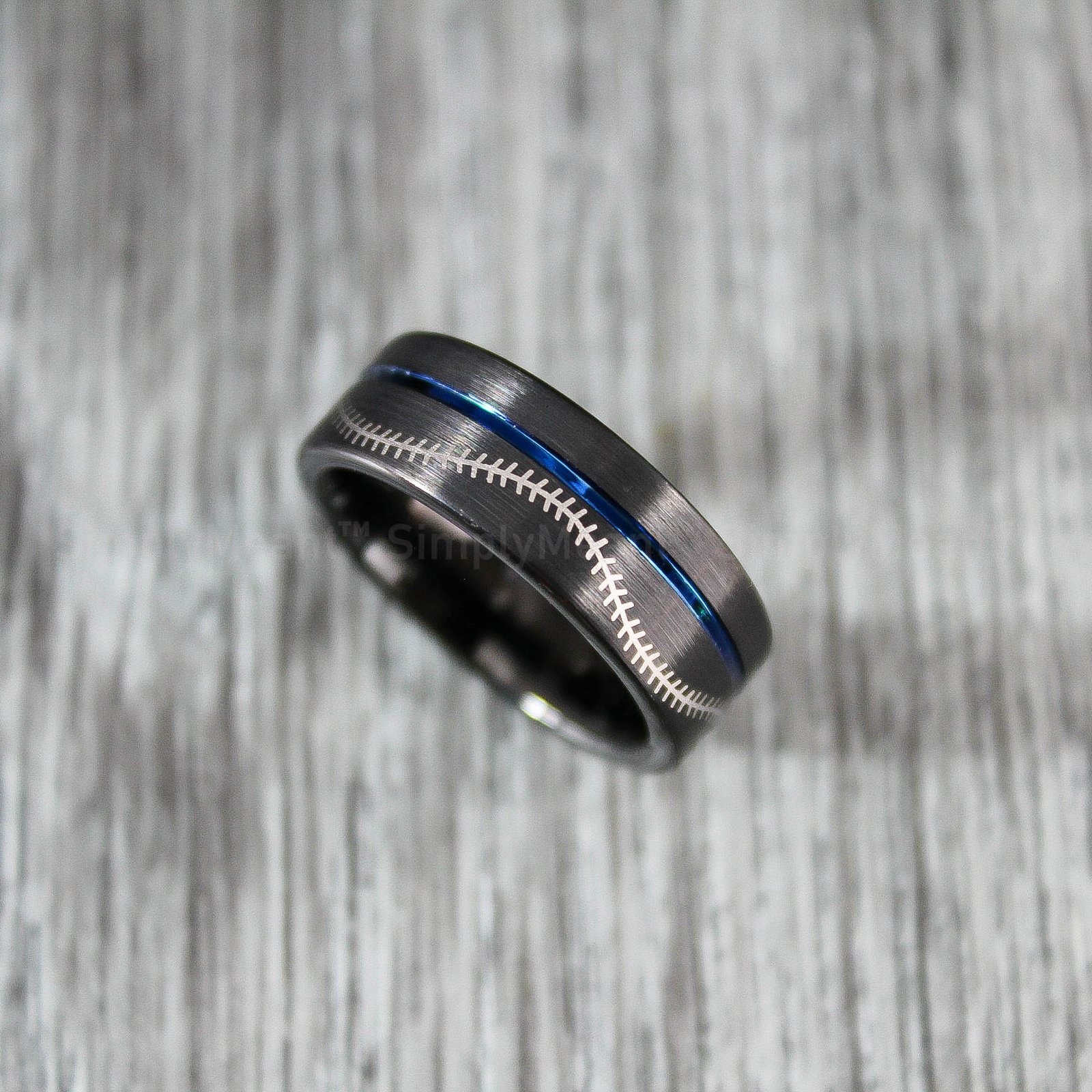 IMG_2202 Baseball Ring, Baseball Jewelry, Baseball Stitch Wedding Band - Image 1