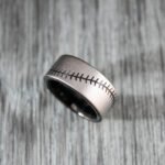 Baseball Ring, Baseball Jewelry, Baseball Stitch Wedding Band