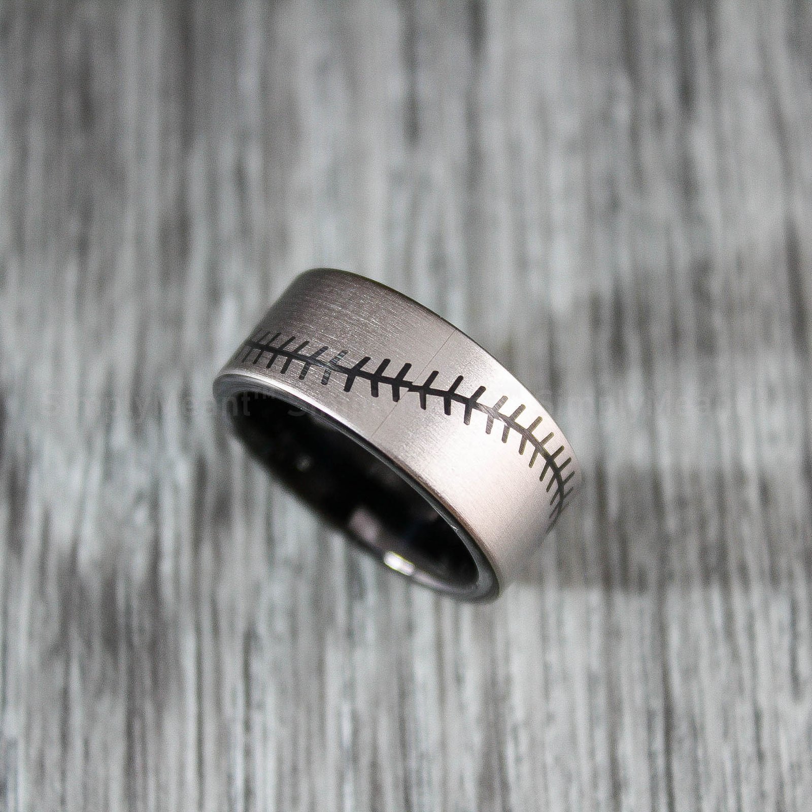 IMG_2203 Baseball Ring, Baseball Jewelry, Baseball Stitch Wedding Band - Image 1
