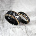 Wolves Rings, Howling Wolves Wedding Bands, Wolf Jewelry - Image 4