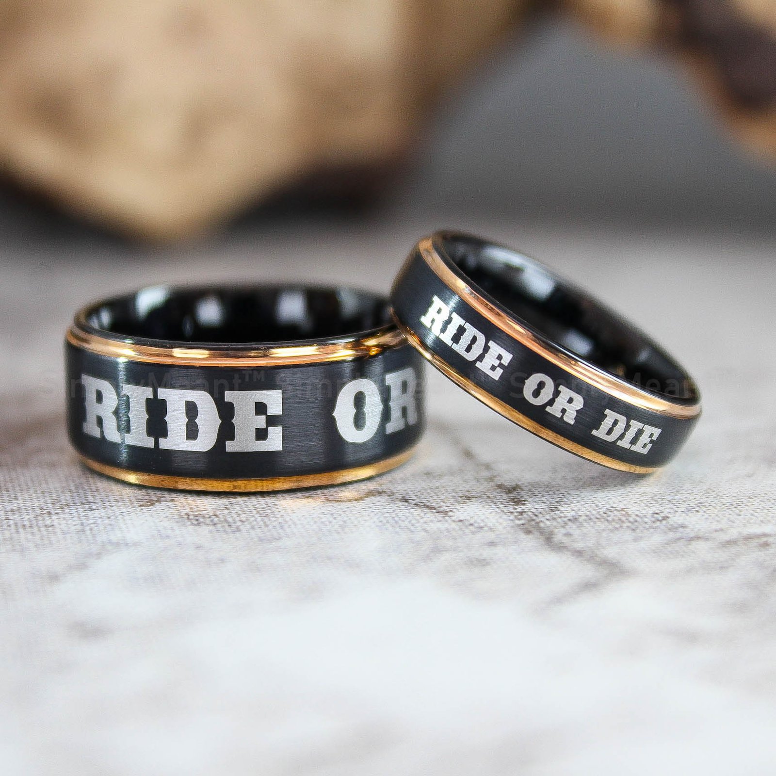IMG_2230 Ride or Die Rings, Ride or Die, Ride or Die Wedding Rings, Ride or Die Wedding Bands, Black Wedding Rings, Black Wedding Bands, Biker Rings - Image 1
