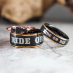 Ride or Die Rings, Ride or Die, Ride or Die Wedding Rings, Ride or Die Wedding Bands, Black Wedding Rings, Black Wedding Bands, Biker Rings
