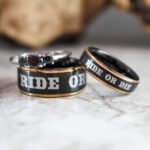 Ride or Die Rings, Ride or Die, Ride or Die Wedding Rings, Ride or Die Wedding Bands, Black Wedding Rings, Black Wedding Bands, Biker Rings