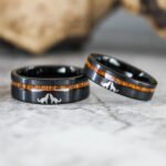 Wolves Ring, Howling Wolves Wedding Band, Wolf Jewelry, Hunting Ring - Image 3