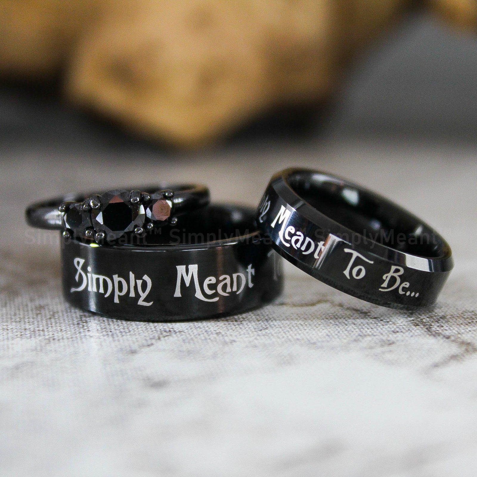 IMG_2263 Simply Meant To Be Rings, Simply Meant To Be Wedding Bands, Couple Rings - Image 1