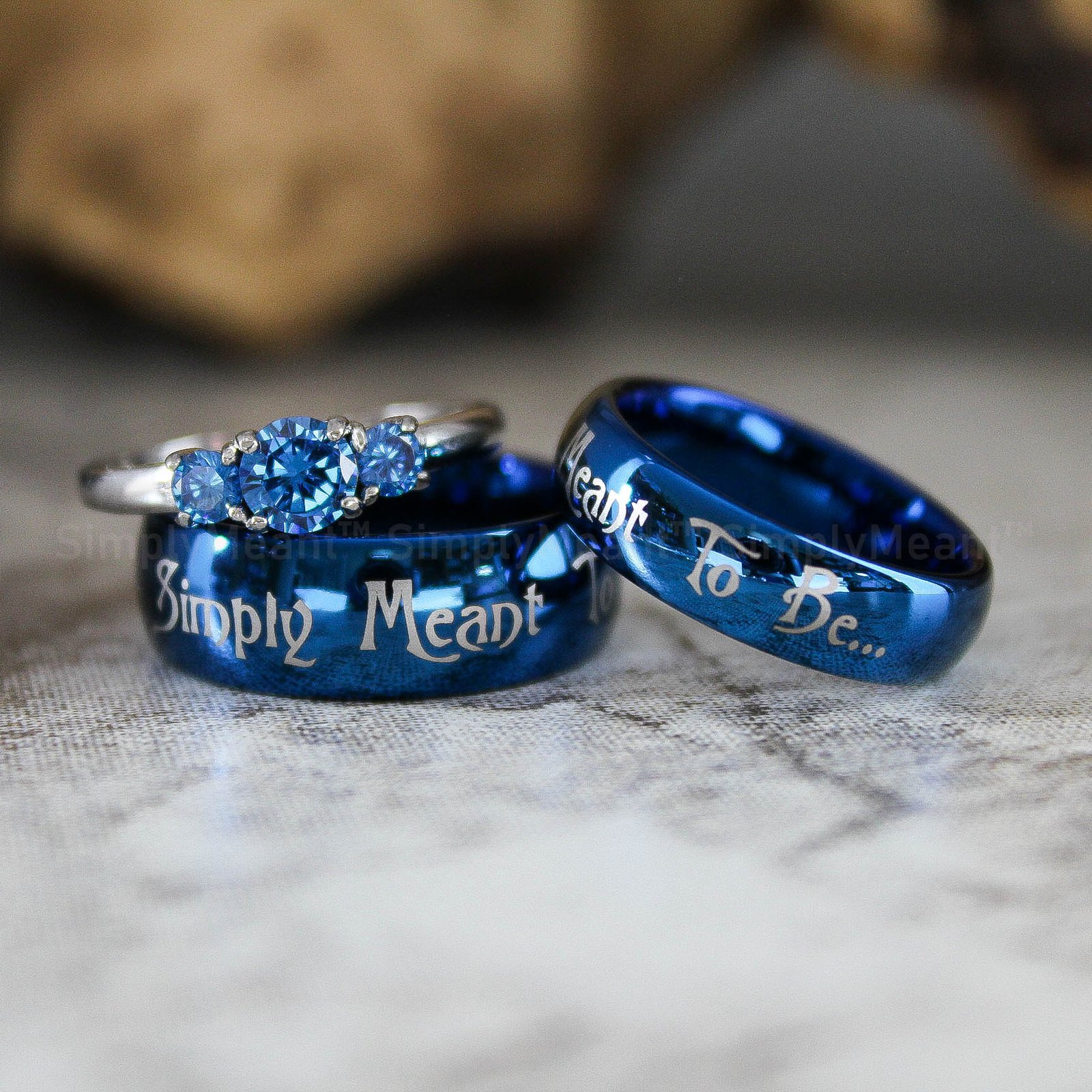 IMG_2269 Simply Meant To Be Rings, Simply Meant To Be Wedding Bands, Couple Rings - Image 1