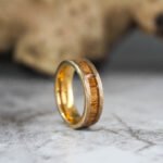 Wood Ring, Wood Wedding Band, Rose Gold Tungsten Wedding Band, Wood Wedding Ring