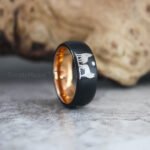 Wolves Ring, Howling Wolves Wedding Band, Wolf Jewelry, Hunting Ring
