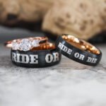 Ride or Die Rings, Ride or Die, Ride or Die Wedding Rings, Ride or Die Wedding Bands, Black Wedding Rings, Black Wedding Bands, Biker Rings