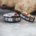 Ride or Die Rings, Ride or Die, Ride or Die Wedding Rings, Ride or Die Wedding Bands, Black Wedding Rings, Black Wedding Bands, Biker Rings