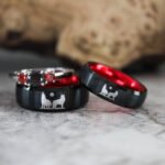 Wolves Rings, Howling Wolves Wedding Bands, Wolf Jewelry