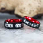 Ride or Die Rings, Ride or Die, Ride or Die Wedding Rings, Ride or Die Wedding Bands, Black Wedding Rings, Black Wedding Bands, Biker Rings
