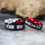 Ride or Die Rings, Ride or Die, Ride or Die Wedding Rings, Ride or Die Wedding Bands, Black Wedding Rings, Black Wedding Bands, Biker Rings
