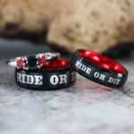 Ride or Die Rings, Ride or Die, Ride or Die Wedding Rings, Ride or Die Wedding Bands, Black Wedding Rings, Black Wedding Bands, Biker Rings