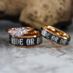 Ride or Die Ring, Ride or Die, Ride or Die Wedding Rings, Ride or Die Wedding Band, Black Wedding Ring, Black Wedding Band, Biker Ring