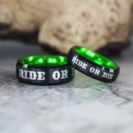 Ride or Die Rings, Ride or Die, Ride or Die Wedding Rings, Ride or Die Wedding Bands, Black Wedding Rings, Black Wedding Bands, Biker Rings