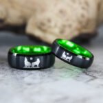 Wolves Ring, Howling Wolves Wedding Band, Wolf Jewelry, Hunting Ring - Image 3