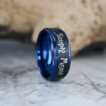 Simply Meant To Be Rings, Simply Meant To Be Wedding Bands, Blue Wedding Bands - Image 3