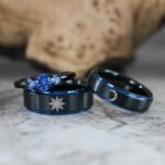 Sun and Moon Rings, Sun and Moon Wedding Bands, Sun and Moon Jewelry, Couple Rings