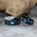 Sun and Moon Rings, Sun and Moon Wedding Bands, Sun and Moon Jewelry, Couple Rings