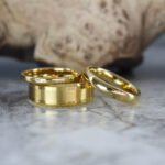 Yellow Gold Wedding Bands, Matching Couple Rings, Yellow Gold Wedding Rings, Gold Tungsten Rings, Gold Rings