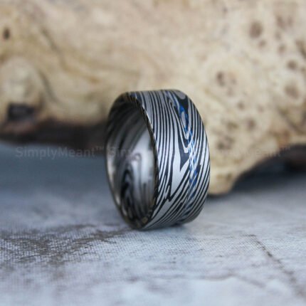 Damascus Steel Ring, Damascus Steel Wedding Band, Damascus Steel Wedding Ring