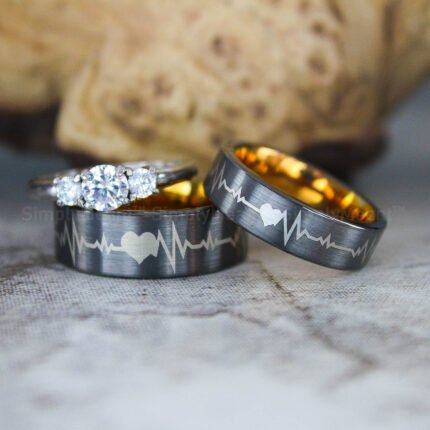 Heartbeat Rings, Heartbeat Wedding Bands, Heartbeat Wedding Rings