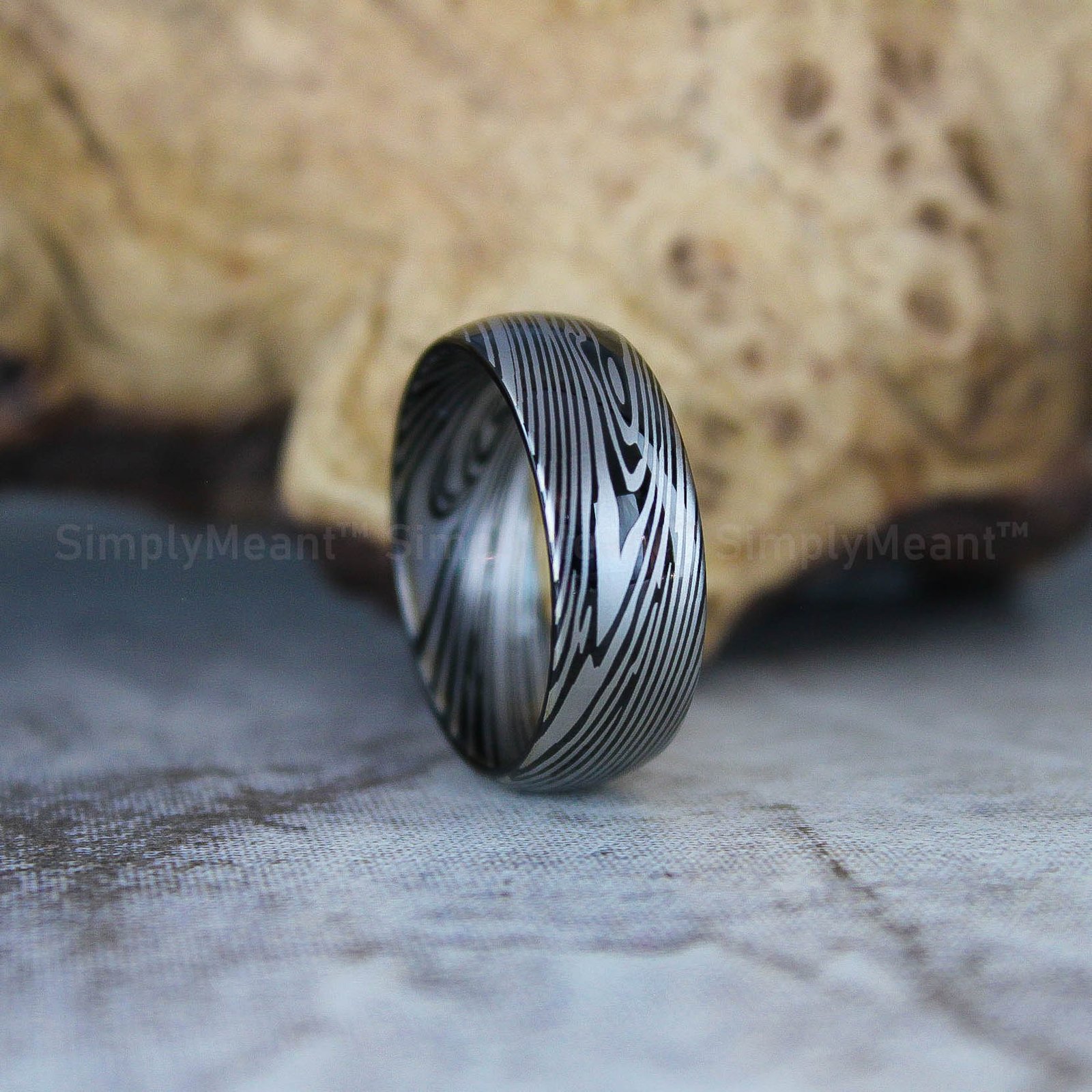 IMG_2430 Damascus Steel Ring, Damascus Steel Wedding Band, Damascus Steel Wedding Ring - Image 1