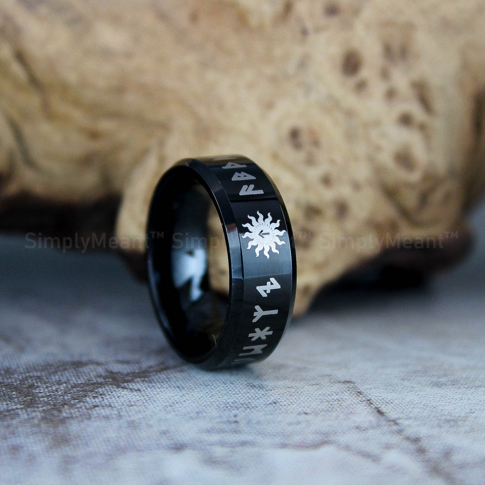 IMG_2443 Runes Ring, Til Valhalla Ring, Til Valhalla Wedding Band, Nordic Runes Ring - Image 1