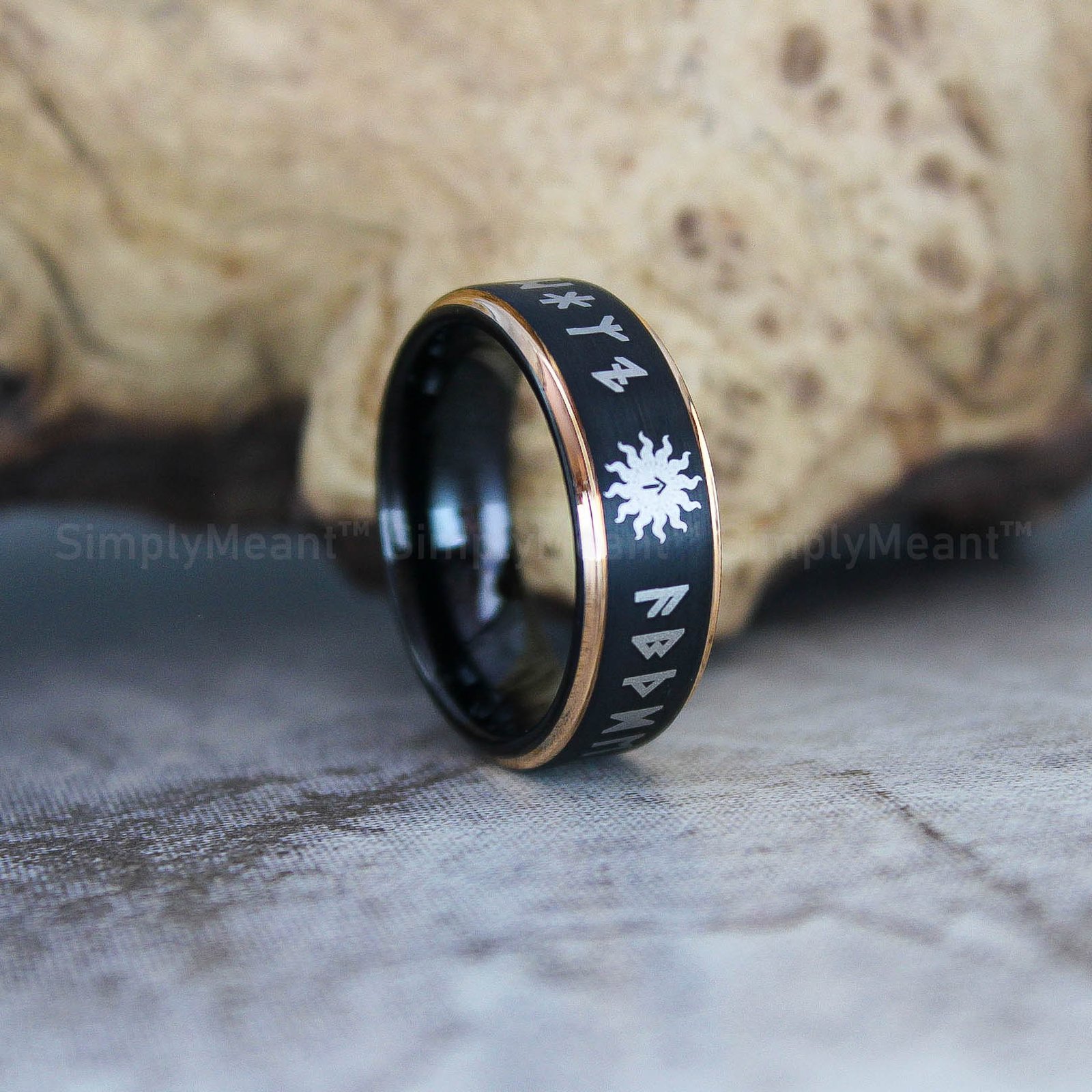 IMG_2454 Runes Ring, Til Valhalla Ring, Til Valhalla Wedding Band, Nordic Runes Ring - Image 1