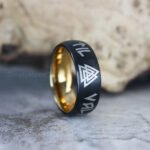 Runes Ring, Til Valhalla Ring, Til Valhalla Wedding Band, Nordic Runes Ring