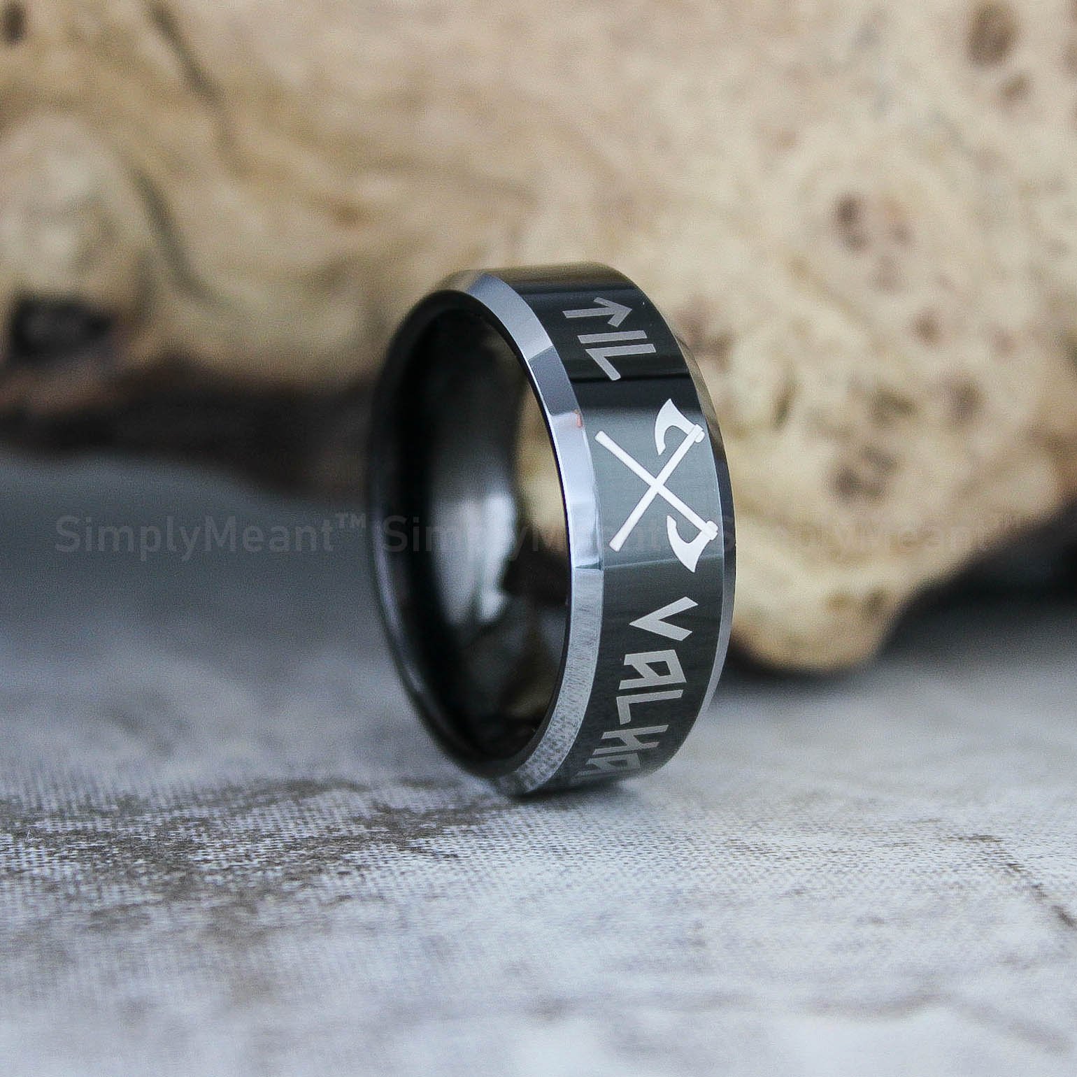 IMG_2460-2 Runes Ring, Til Valhalla Ring, Til Valhalla Wedding Band, Nordic Runes Ring - Image 1