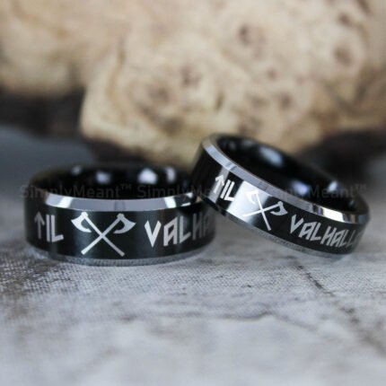 Runes Rings, Til Valhalla Rings, Til Valhalla Wedding Bands, Nordic Runes Rings
