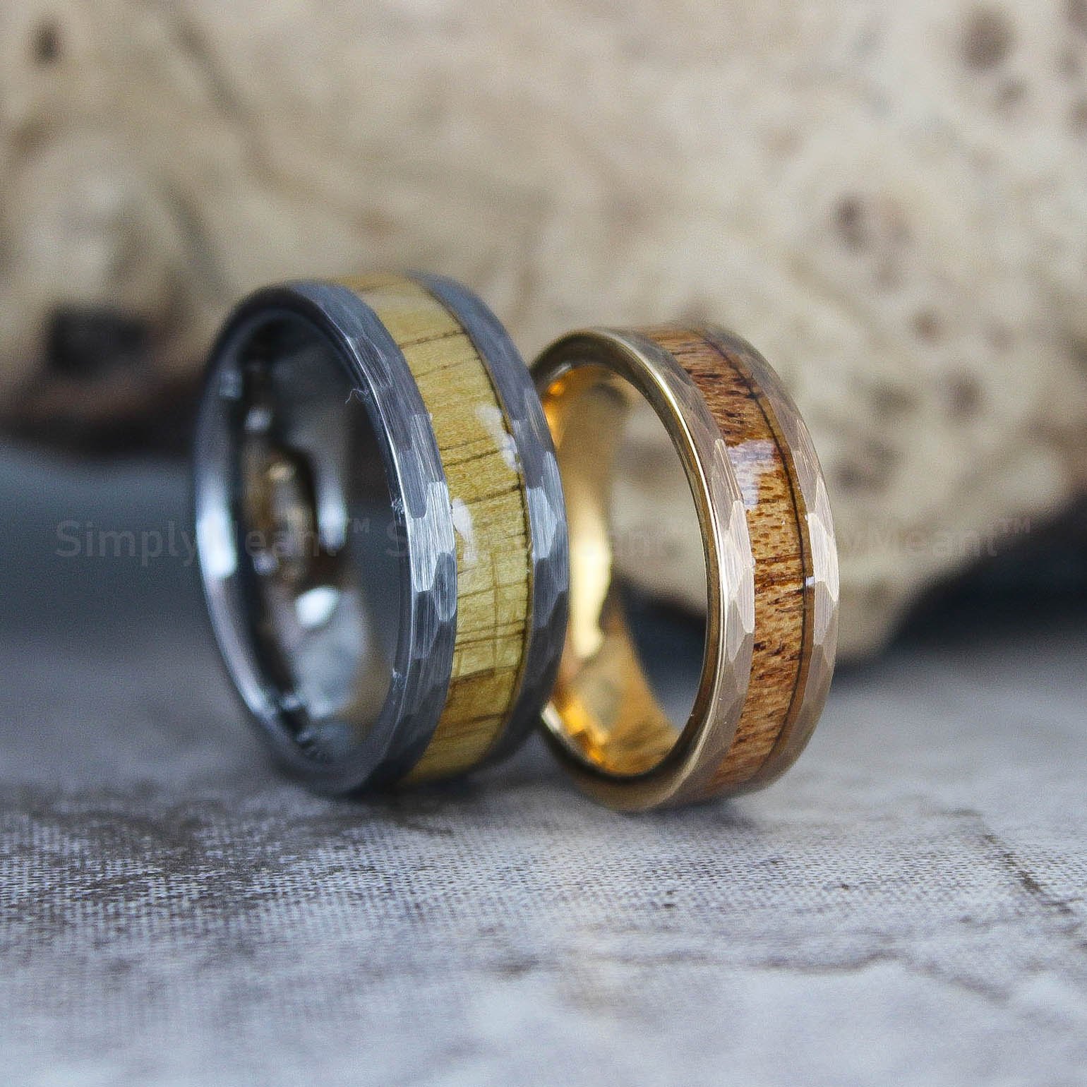 IMG_2469 Wood Rings, Wood Wedding Bands, Couple Wedding Bands, Wood Wedding Rings - Image 1
