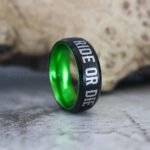 Ride or Die Ring, Ride or Die, Ride or Die Wedding Rings, Ride or Die Wedding Band, Black Wedding Ring, Black Wedding Band, Biker Ring