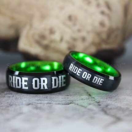 Ride or Die Rings, Ride or Die, Ride or Die Wedding Rings, Ride or Die Wedding Bands, Black Wedding Rings, Black Wedding Bands, Biker Rings