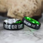 Ride or Die Rings, Ride or Die, Ride or Die Wedding Rings, Ride or Die Wedding Bands, Black Wedding Rings, Black Wedding Bands, Biker Rings