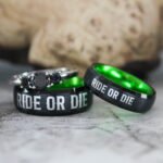 Ride or Die Rings, Ride or Die, Ride or Die Wedding Rings, Ride or Die Wedding Bands, Black Wedding Rings, Black Wedding Bands, Biker Rings