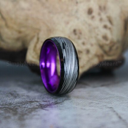 Damascus Steel Ring, Damascus Steel Wedding Band, Damascus Steel Wedding Ring