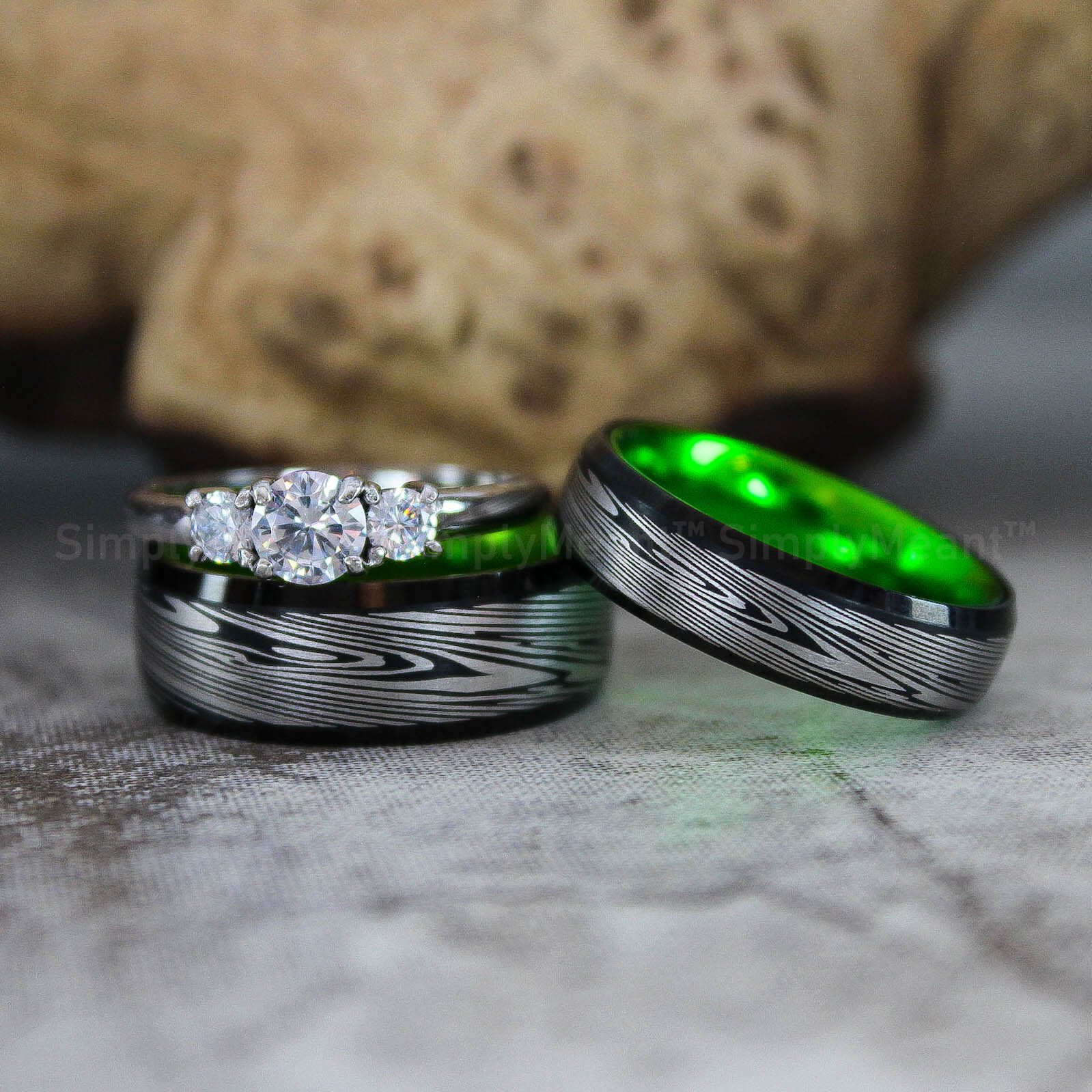 IMG_2545 Damascus Steel Rings, Damascus Steel Wedding Bands, Damascus Steel Wedding Rings - Image 1