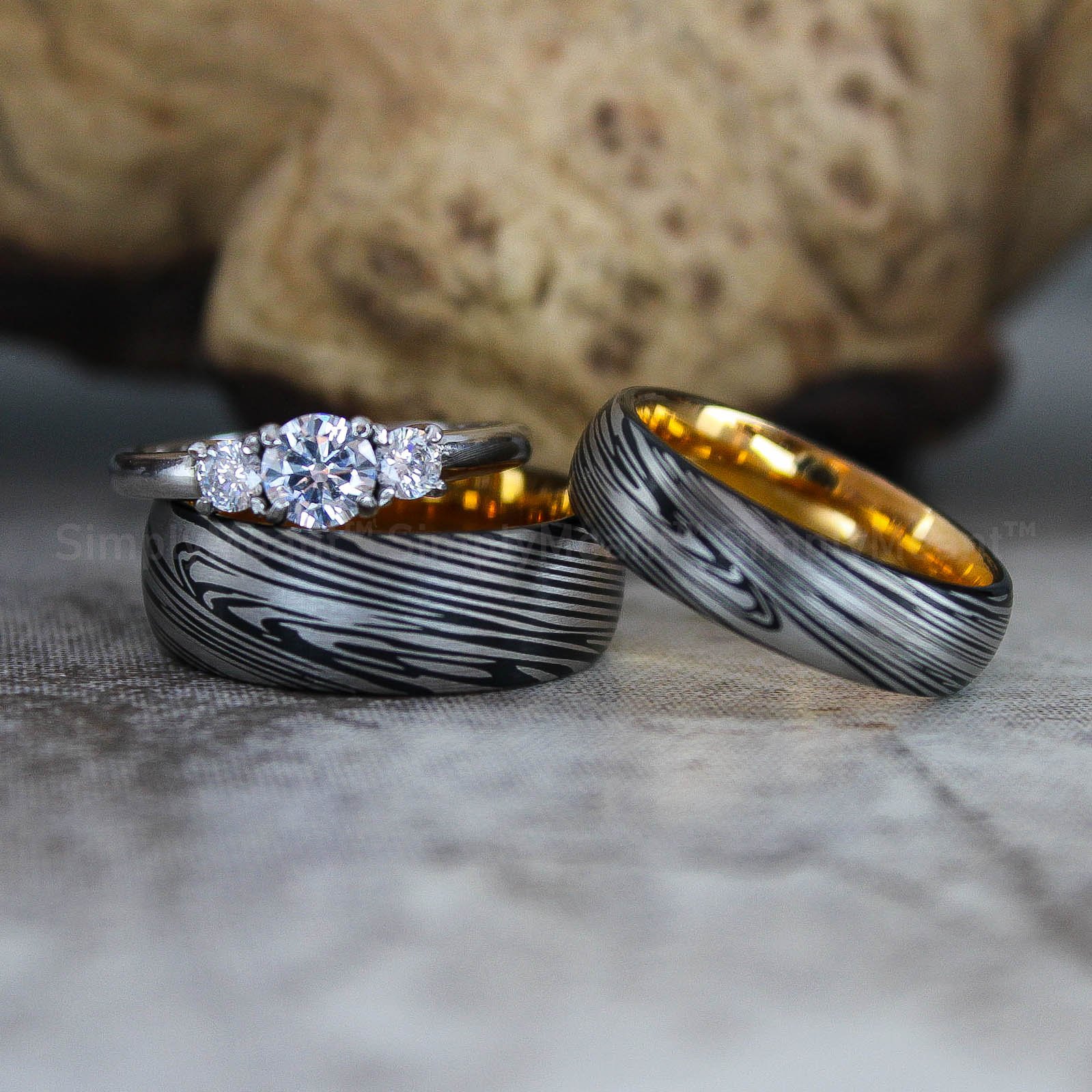 IMG_2569 Damascus Steel Rings, Damascus Steel Wedding Bands, Damascus Steel Wedding Rings - Image 1