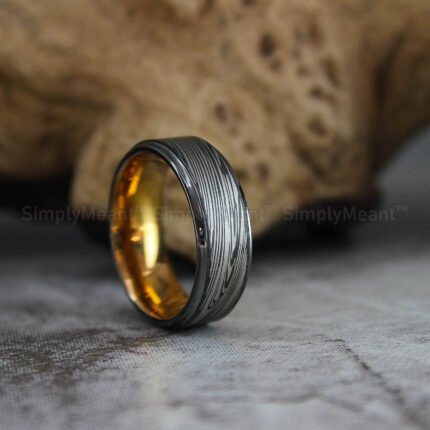 Damascus Steel Ring, Damascus Steel Wedding Band, Damascus Steel Wedding Ring