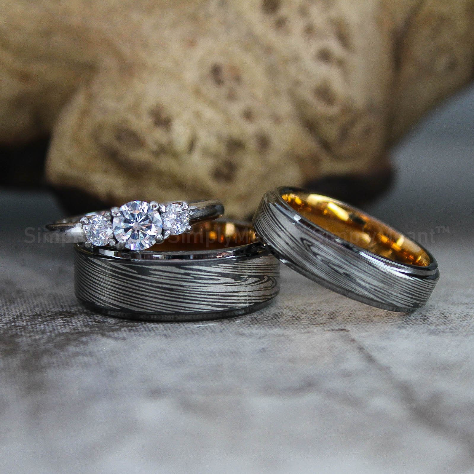 IMG_2575 Damascus Steel Rings, Damascus Steel Wedding Bands, Damascus Steel Wedding Rings - Image 1