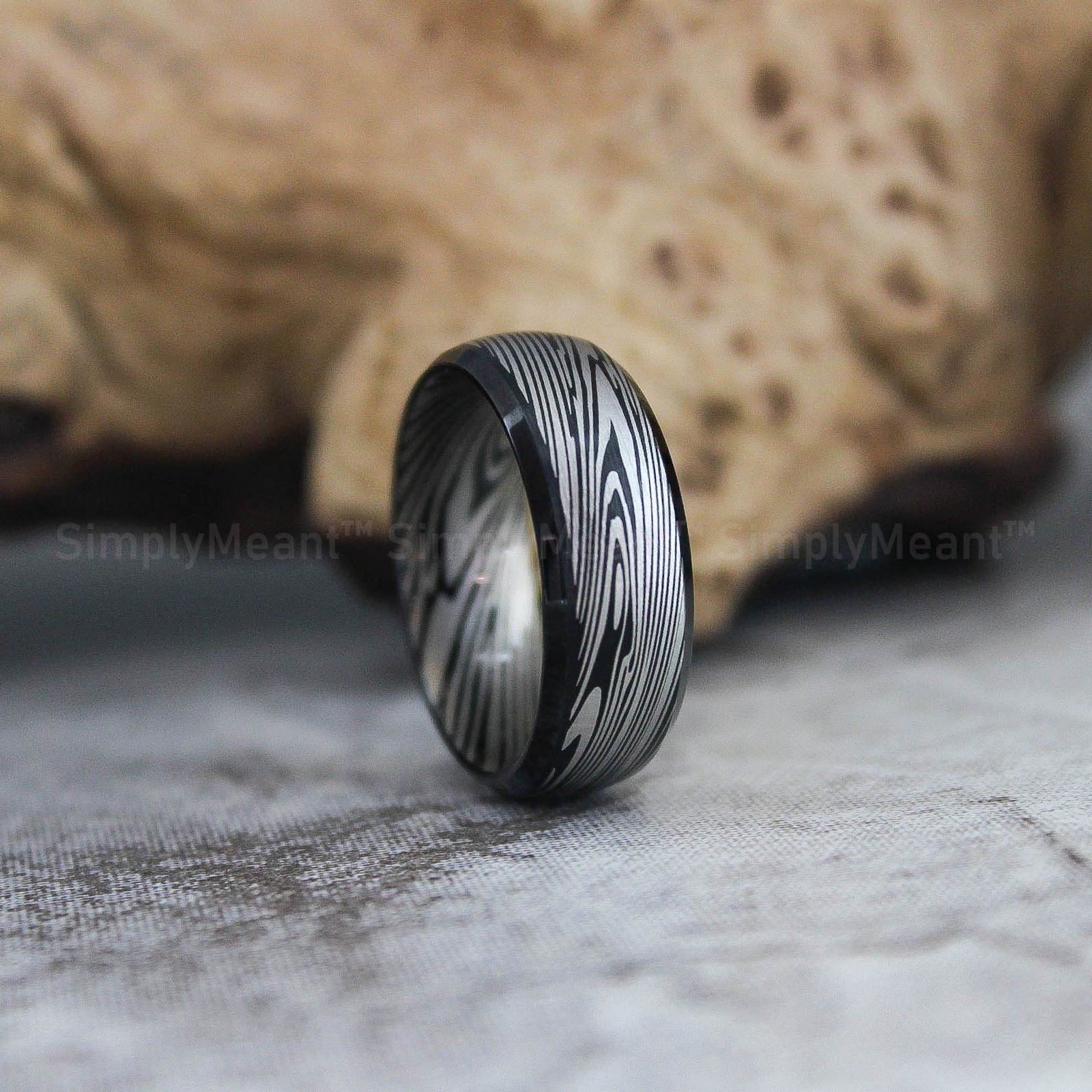 IMG_2579 Damascus Steel Ring, Damascus Steel Wedding Band, Damascus Steel Wedding Ring - Image 1