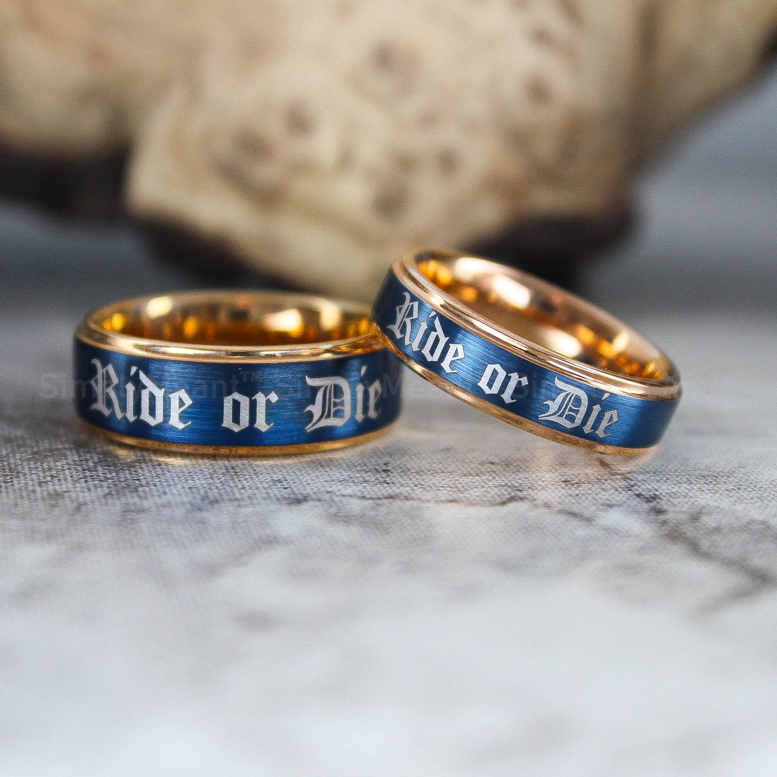 IMG_2592 Ride or Die Rings, Ride or Die, Ride or Die Wedding Rings, Ride or Die Wedding Bands, Rose Gold Wedding Rings, Rose Gold Wedding Bands, Biker Rings - Image 1