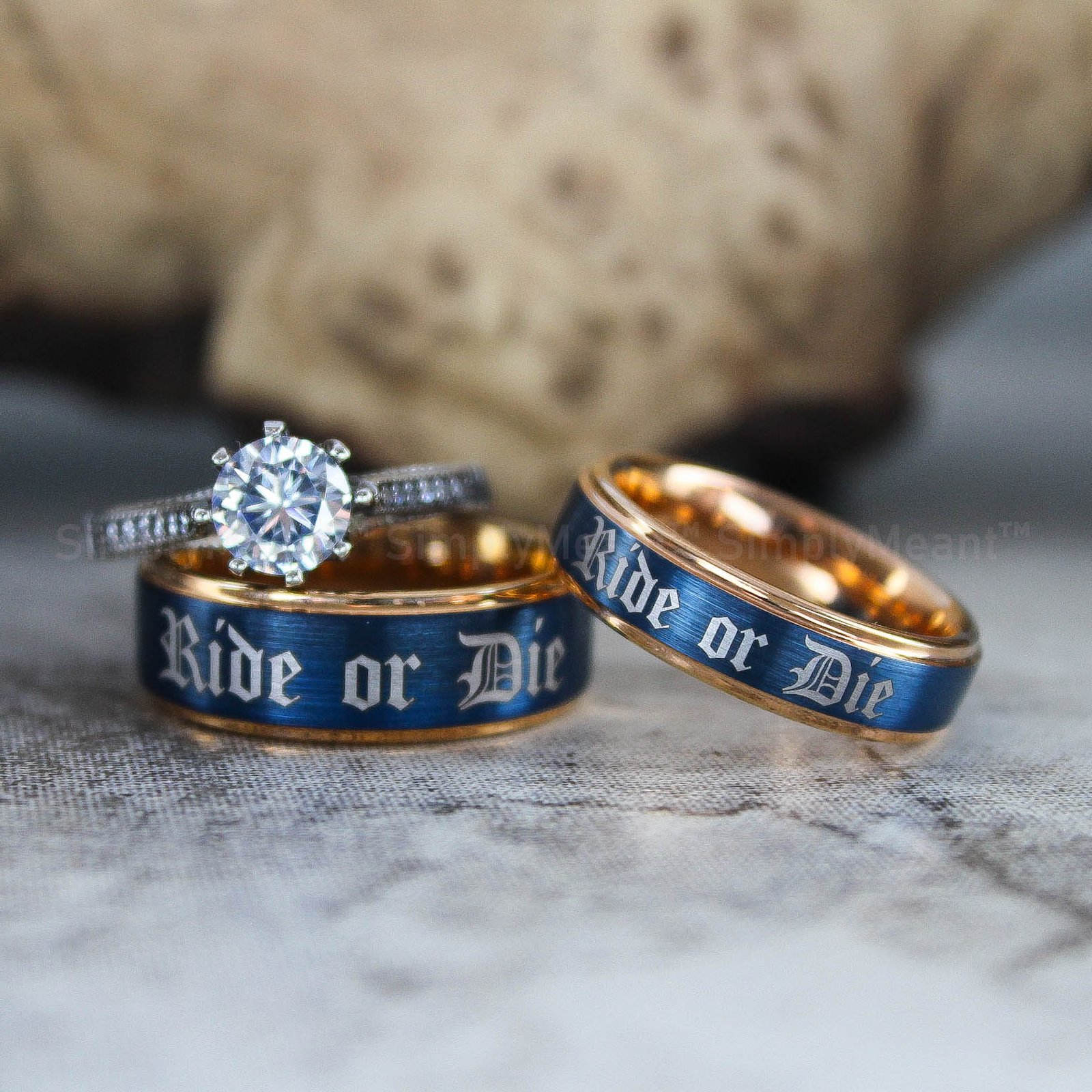 IMG_2593 Ride or Die Rings, Ride or Die, Ride or Die Wedding Rings, Ride or Die Wedding Bands, Rose Gold Wedding Rings, Rose Gold Wedding Bands, Biker Rings - Image 1
