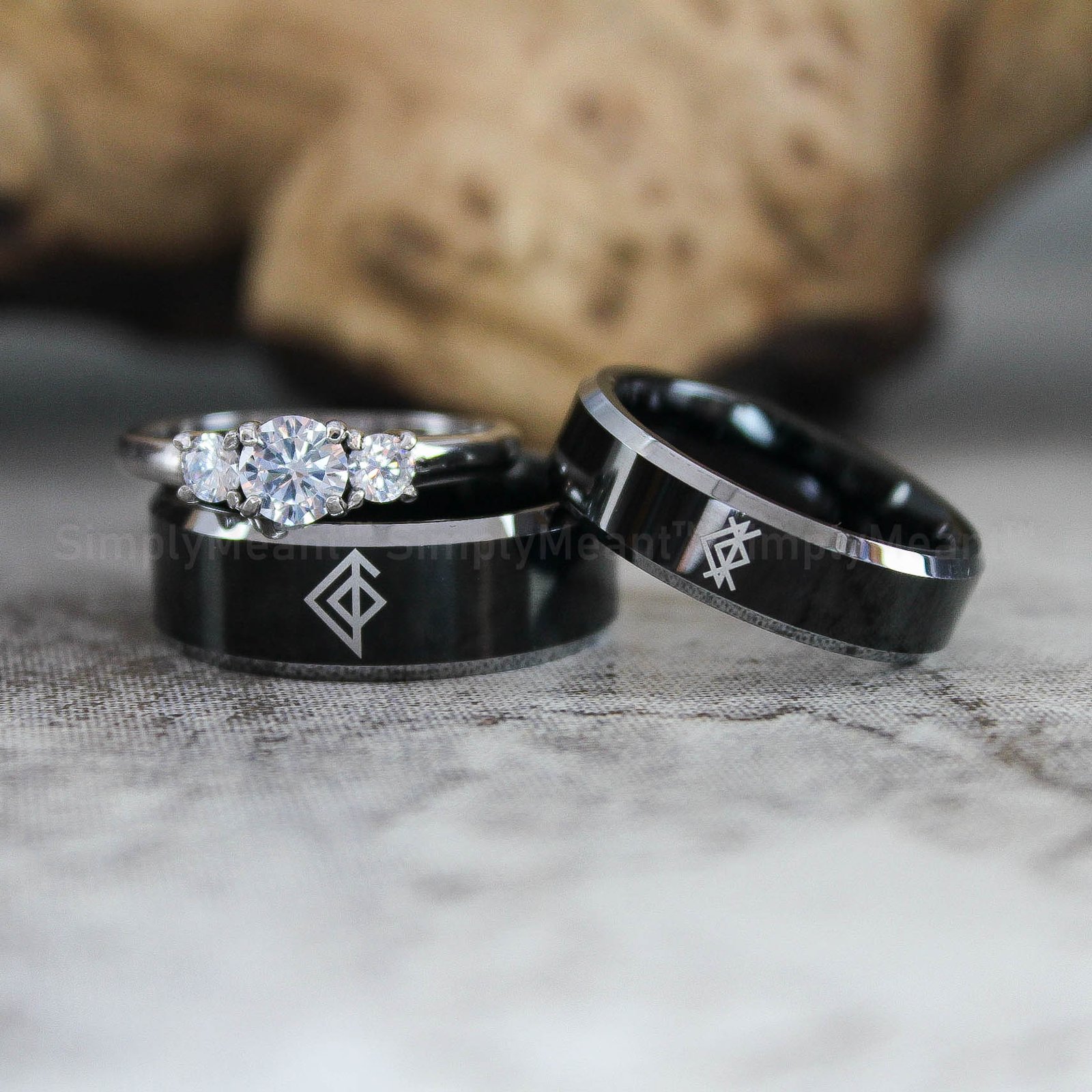 IMG_2599 Runes Rings, Til Valhalla Rings, Til Valhalla Wedding Bands, Nordic Runes Rings - Image 1