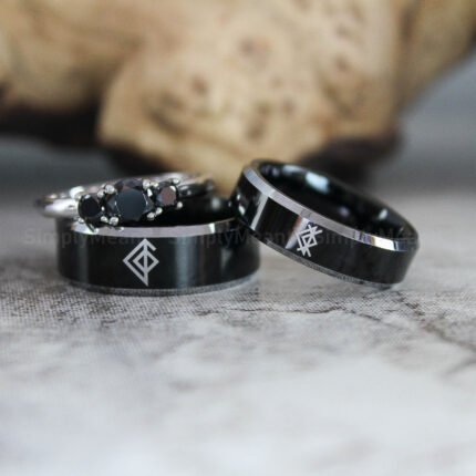 Runes Rings, Til Valhalla Rings, Til Valhalla Wedding Bands, Nordic Runes Rings